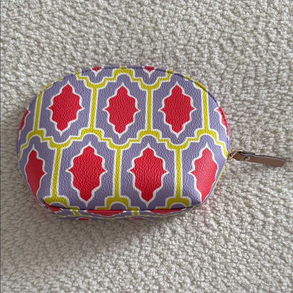 Kate Spade Keri Cabana Tile Red, Purple and Yellow Cosmetic Pouch
